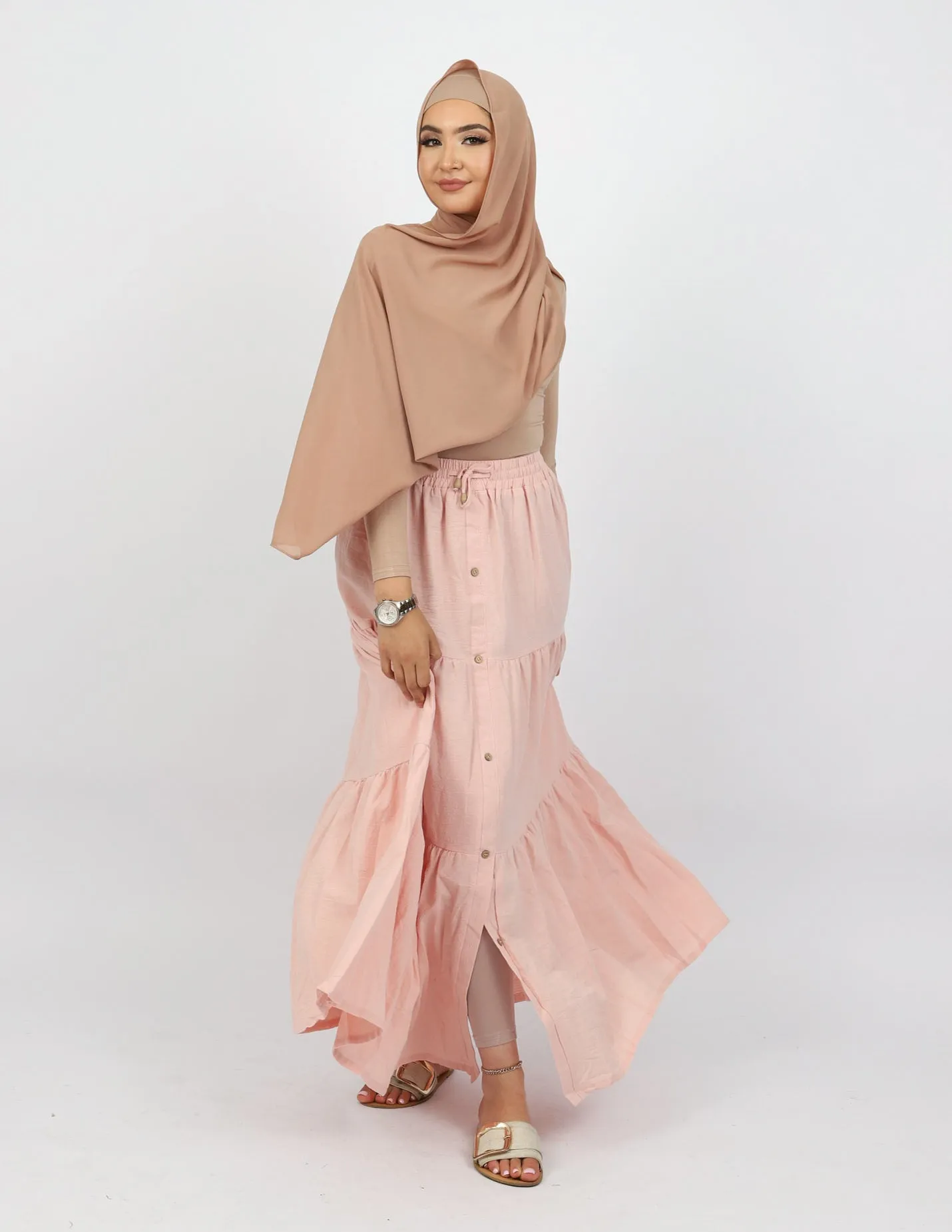 Sarina Shell Button Skirt