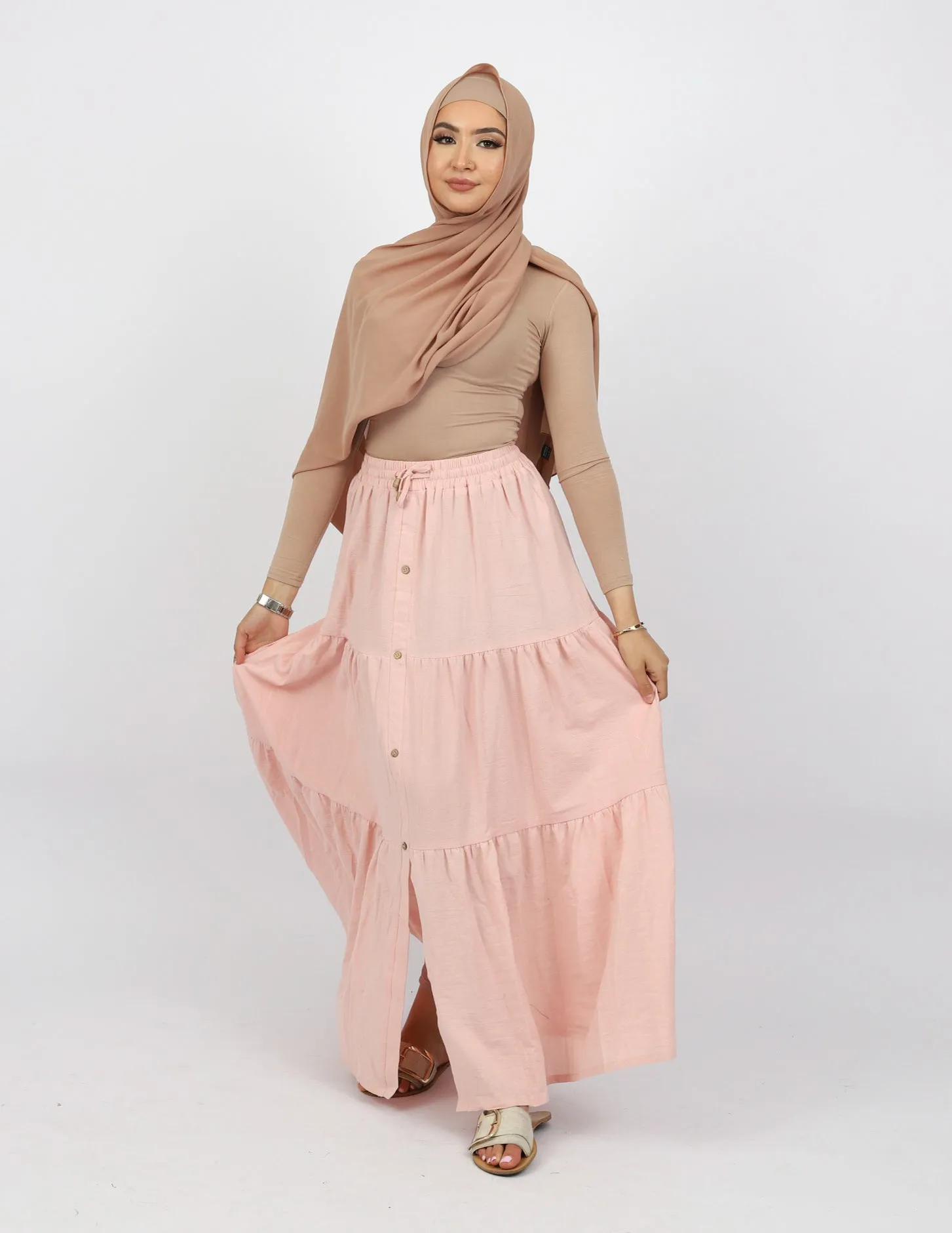 Sarina Shell Button Skirt