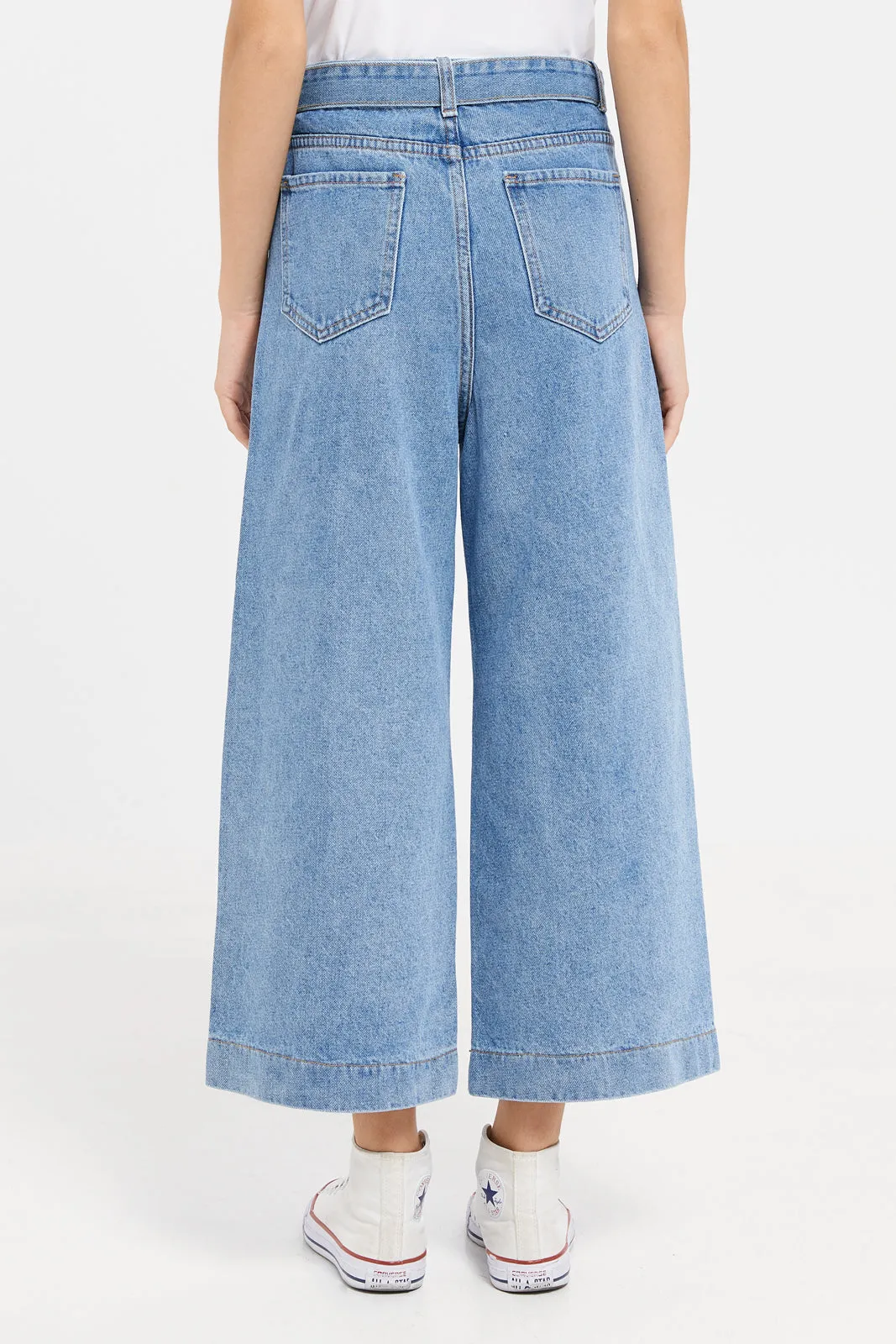 Senior Girls Blue Wide Leg Pants