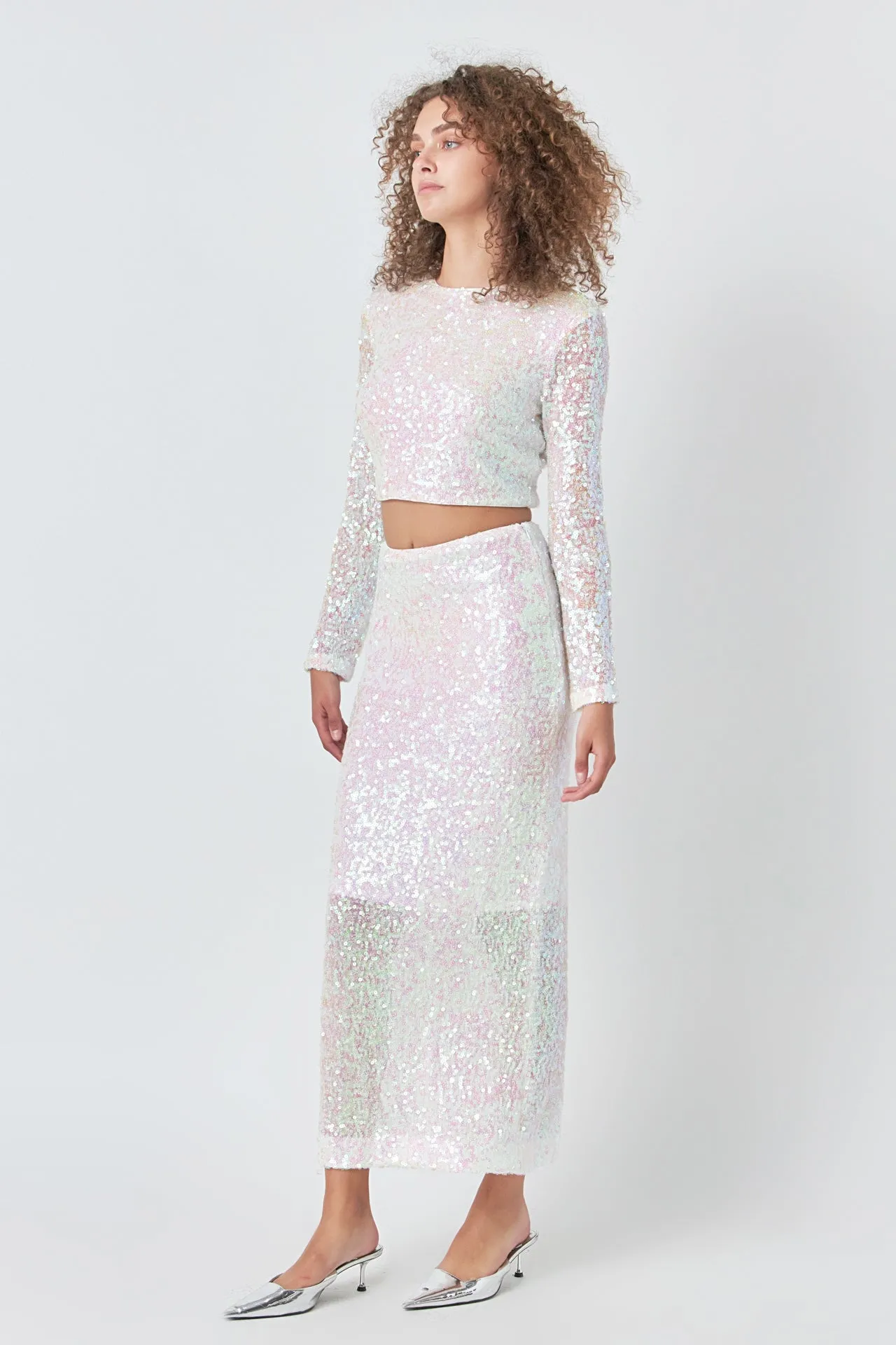 Sequins Maxi Skirt