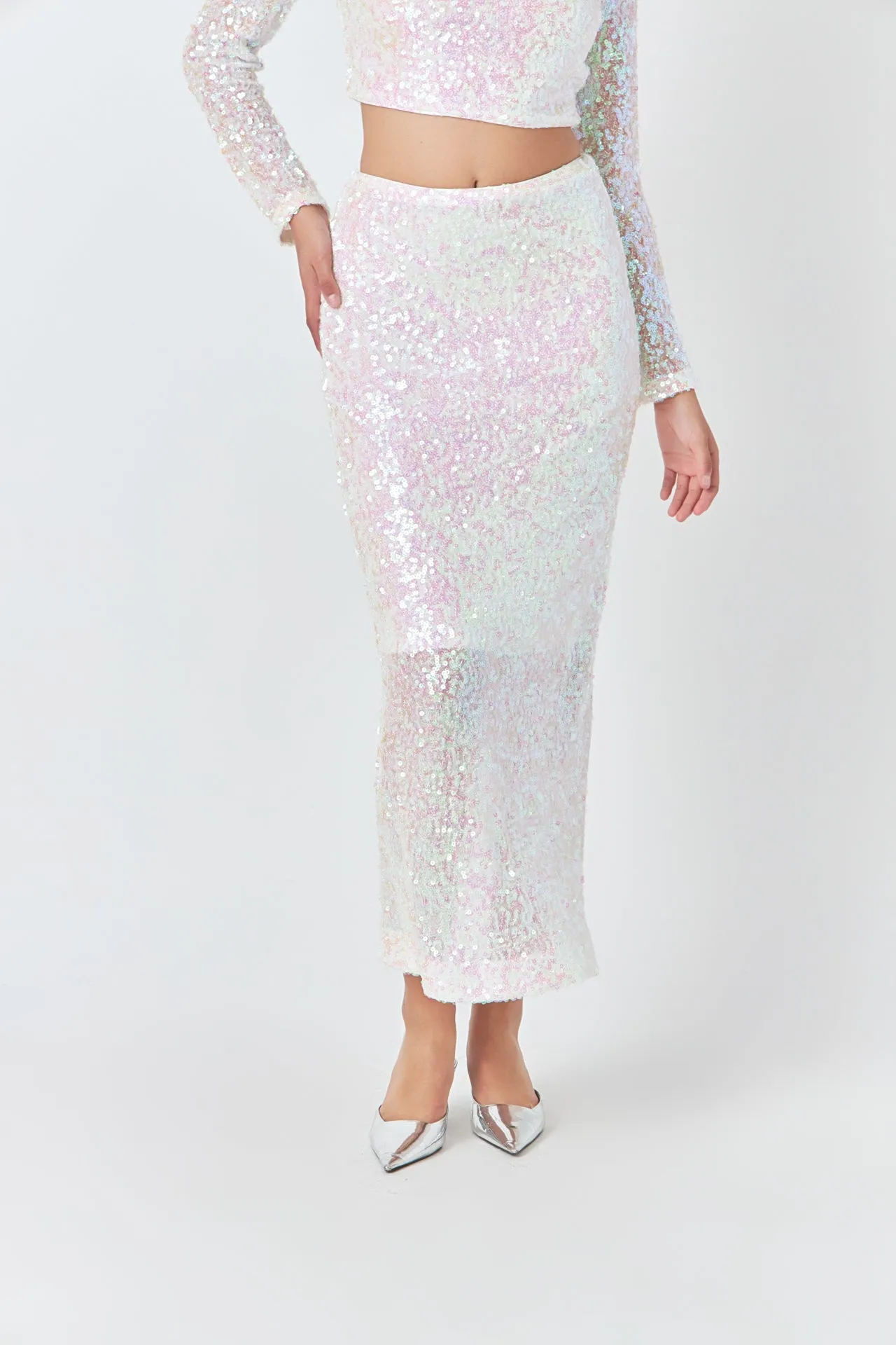 Sequins Maxi Skirt