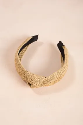 Serena Knotted Straw Headband