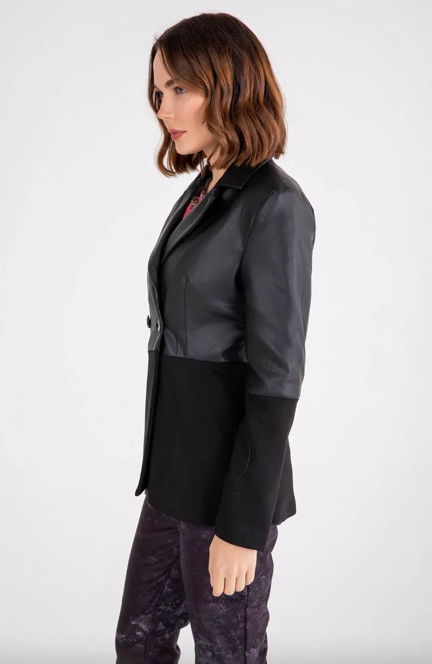 Shimmer Chic Jacket - Black Vegan