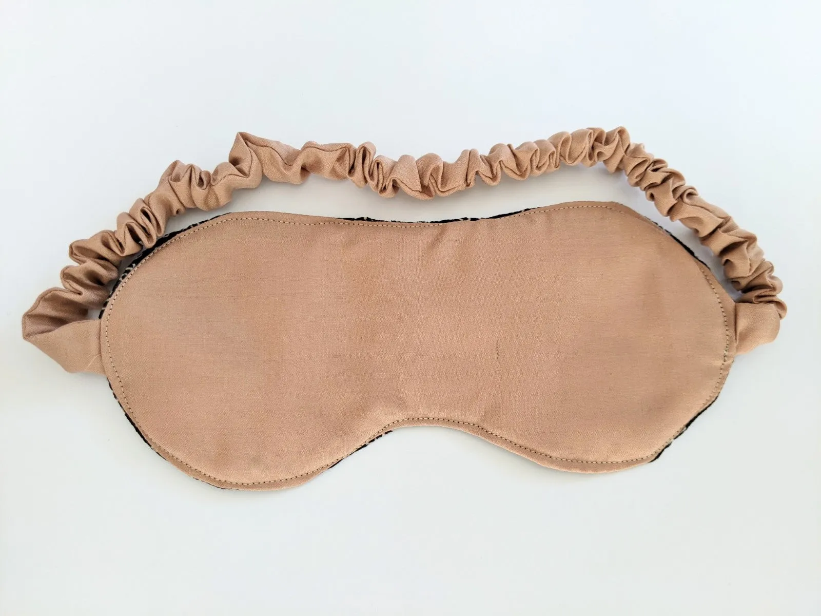 Silk Kimono Sleep Eye Mask - Black Shibori