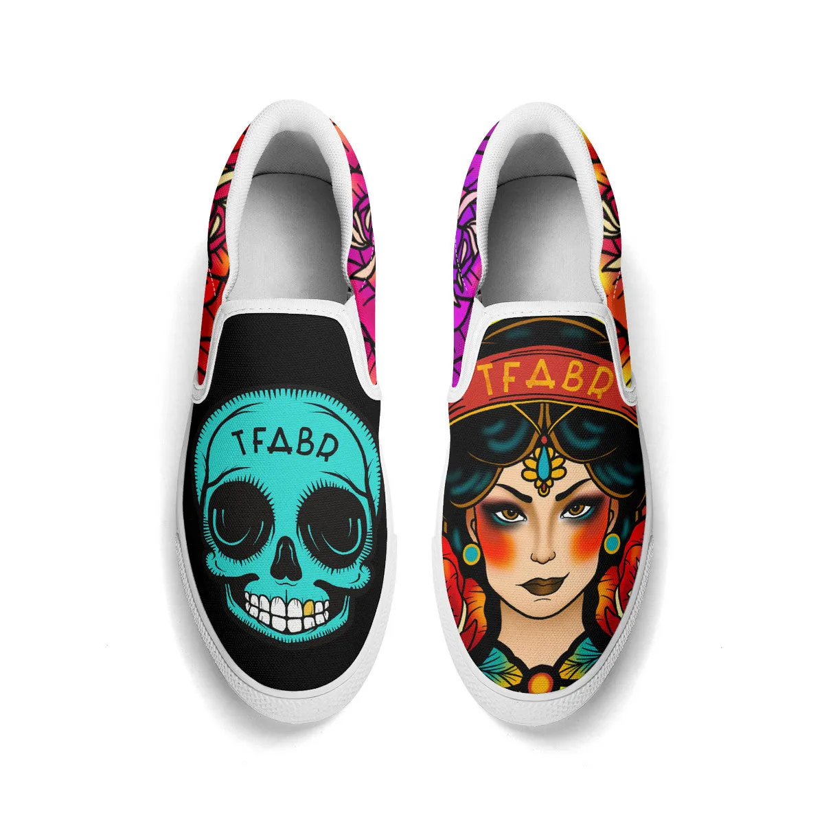 Skull Beauty | Custom Cool Shoes | Shoe Zero