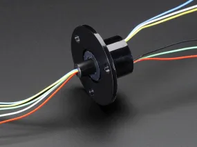 Slip Ring with Flange - 22mm diameter, 6 wires, max 240V @ 2A