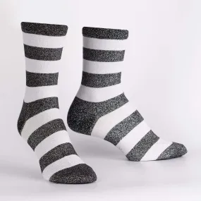 Sock It To Me Women's Crew Socks - Puttin' on the Glitz (Shimmer!)