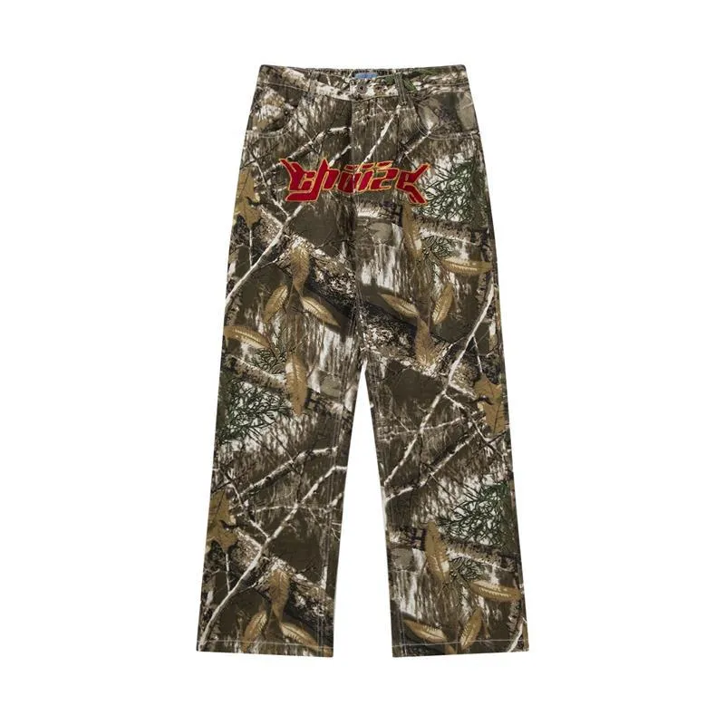 Straight cargo pants loose hip-hop retro casual camouflage pants