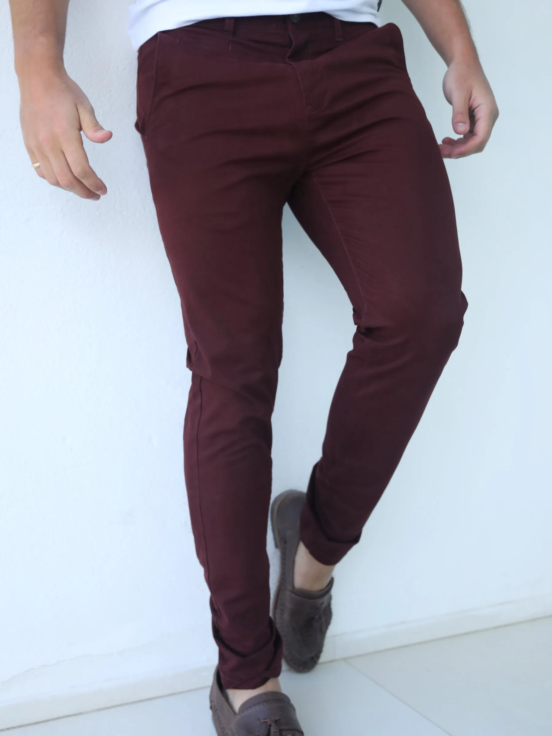 Stretch Chino - Burgundy