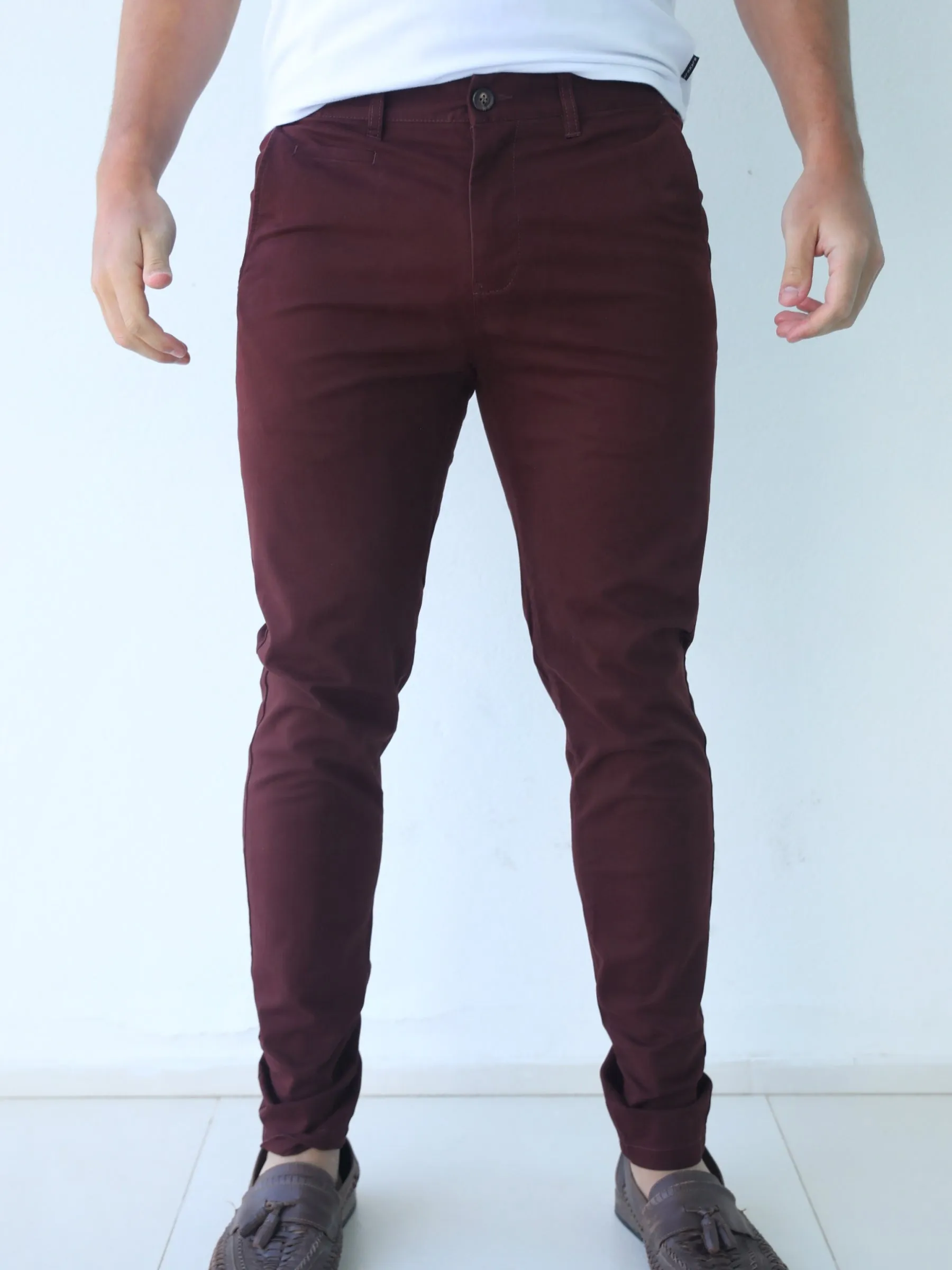 Stretch Chino - Burgundy