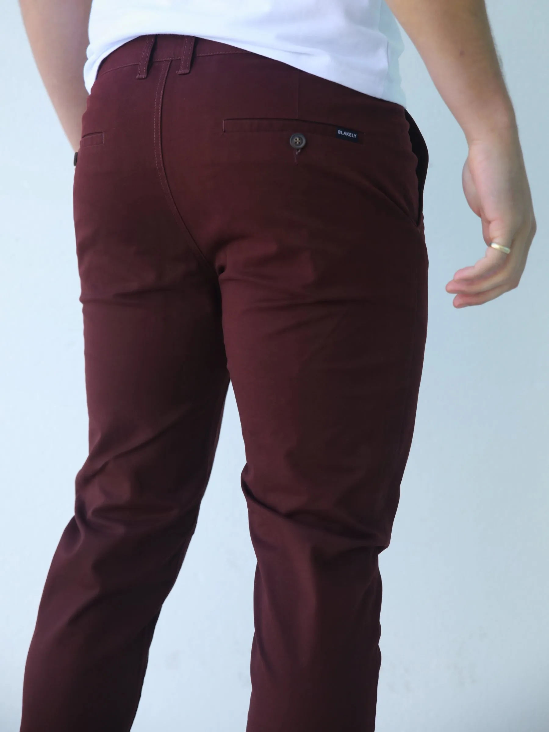 Stretch Chino - Burgundy