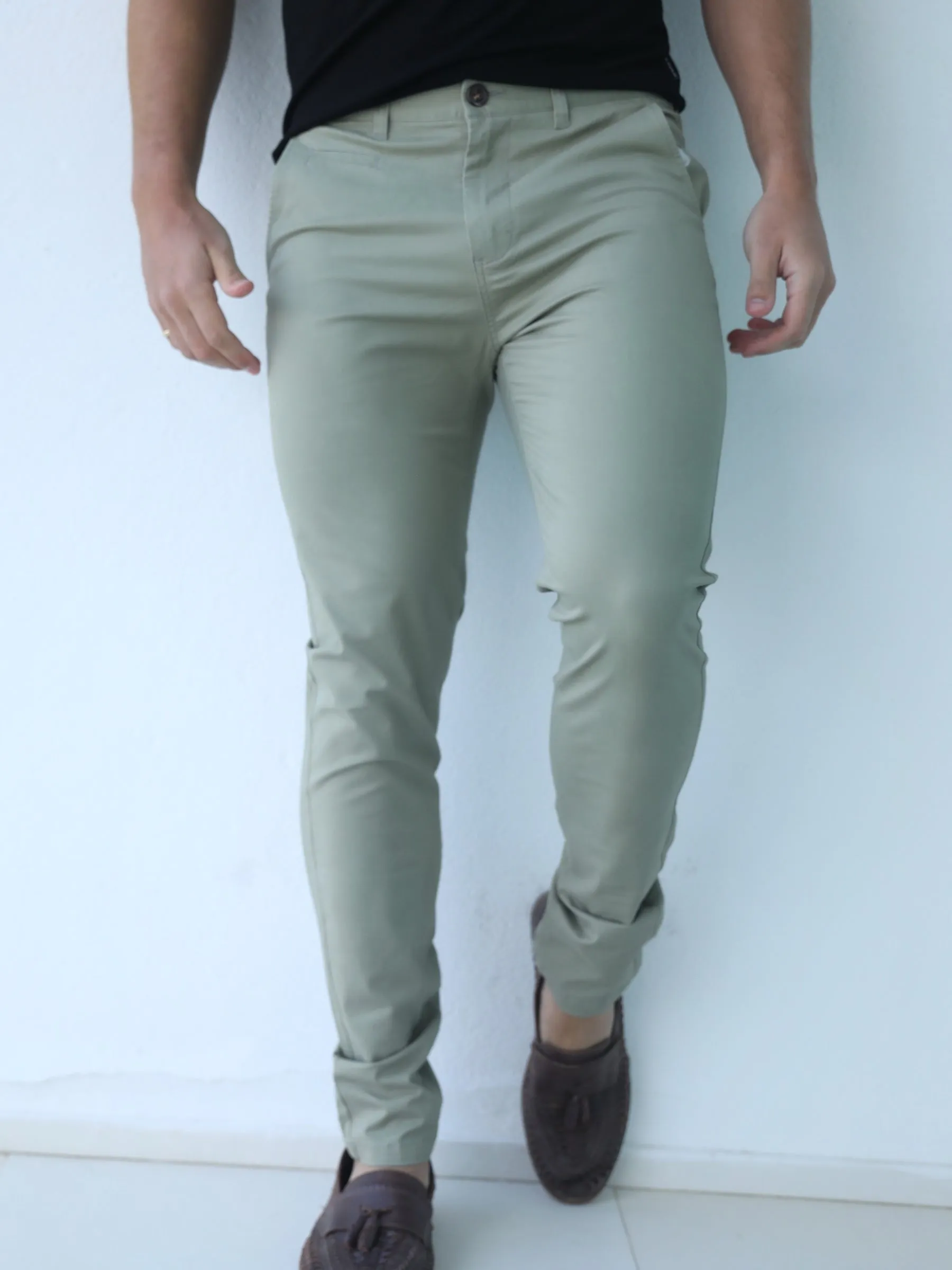 Stretch Chino - Sage Green