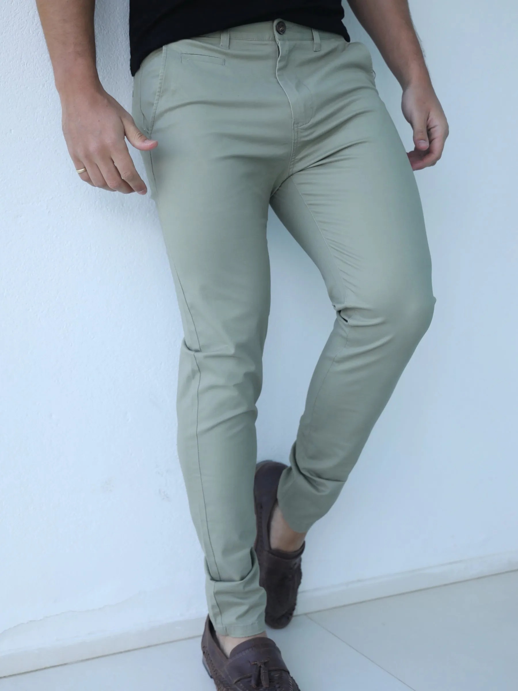 Stretch Chino - Sage Green