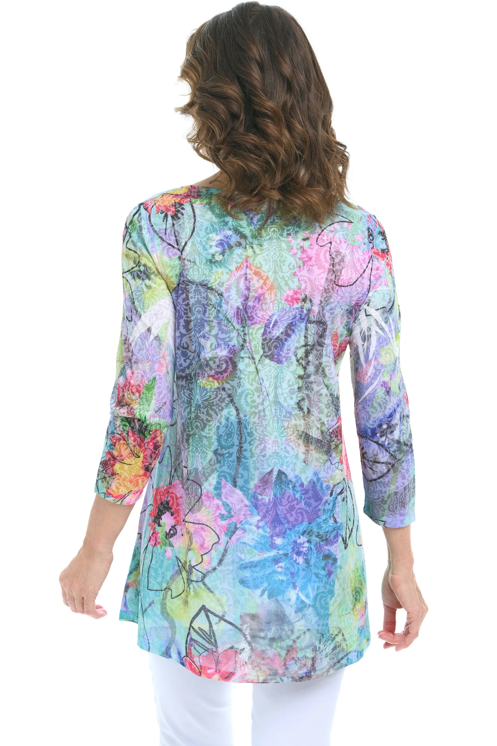 Summer Blooms Burnout Tunic