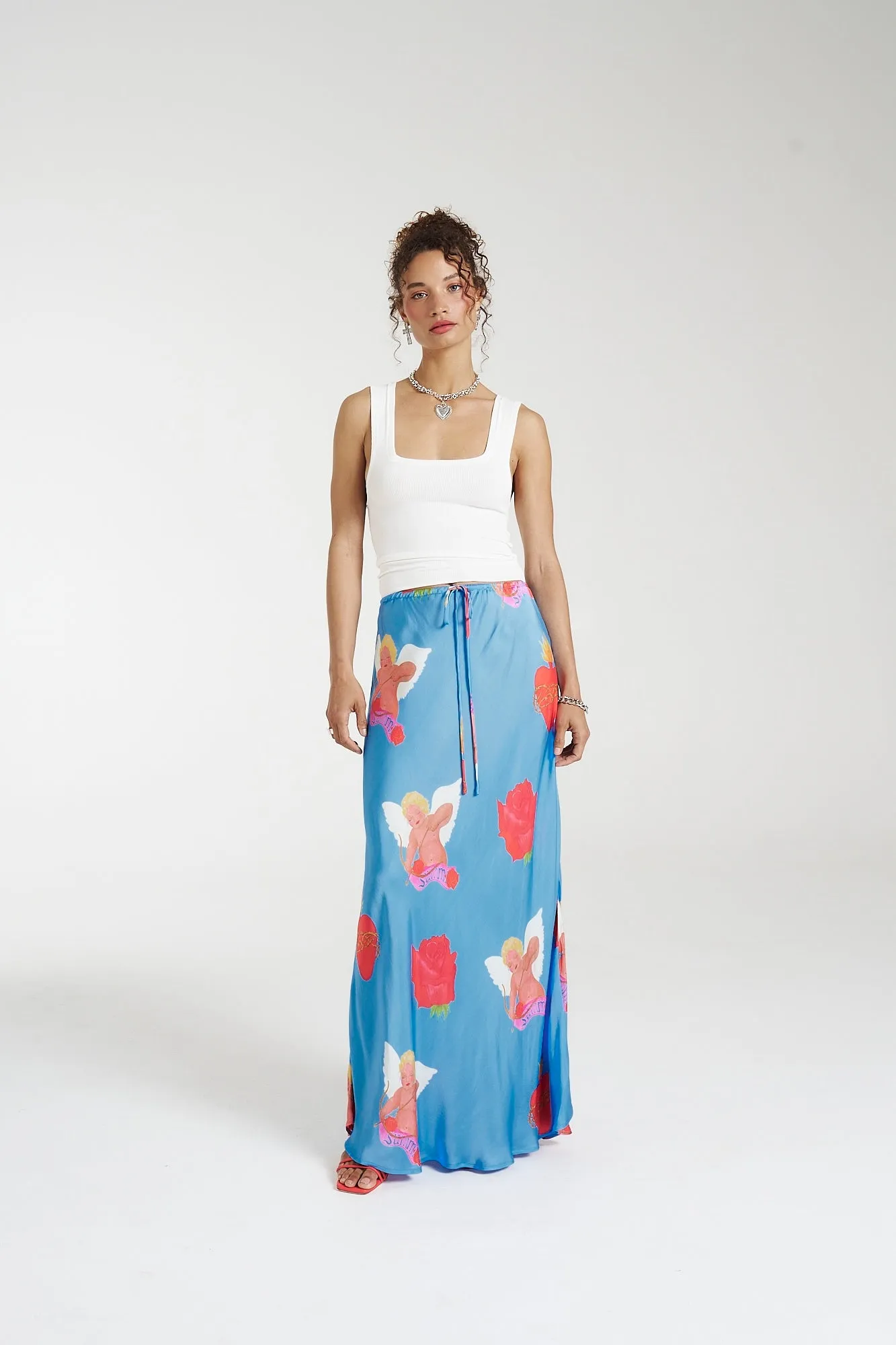 SUMMI SUMMI Womens Maxi Bias Skirt - Capulet