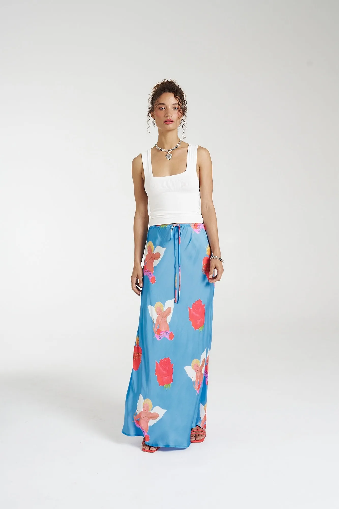 SUMMI SUMMI Womens Maxi Bias Skirt - Capulet