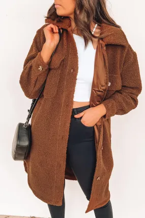 Tessa Teddy Shacket Brown