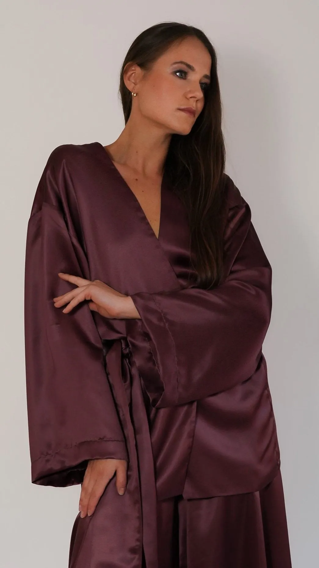 Valentina Silk Belted Kimono Blouse