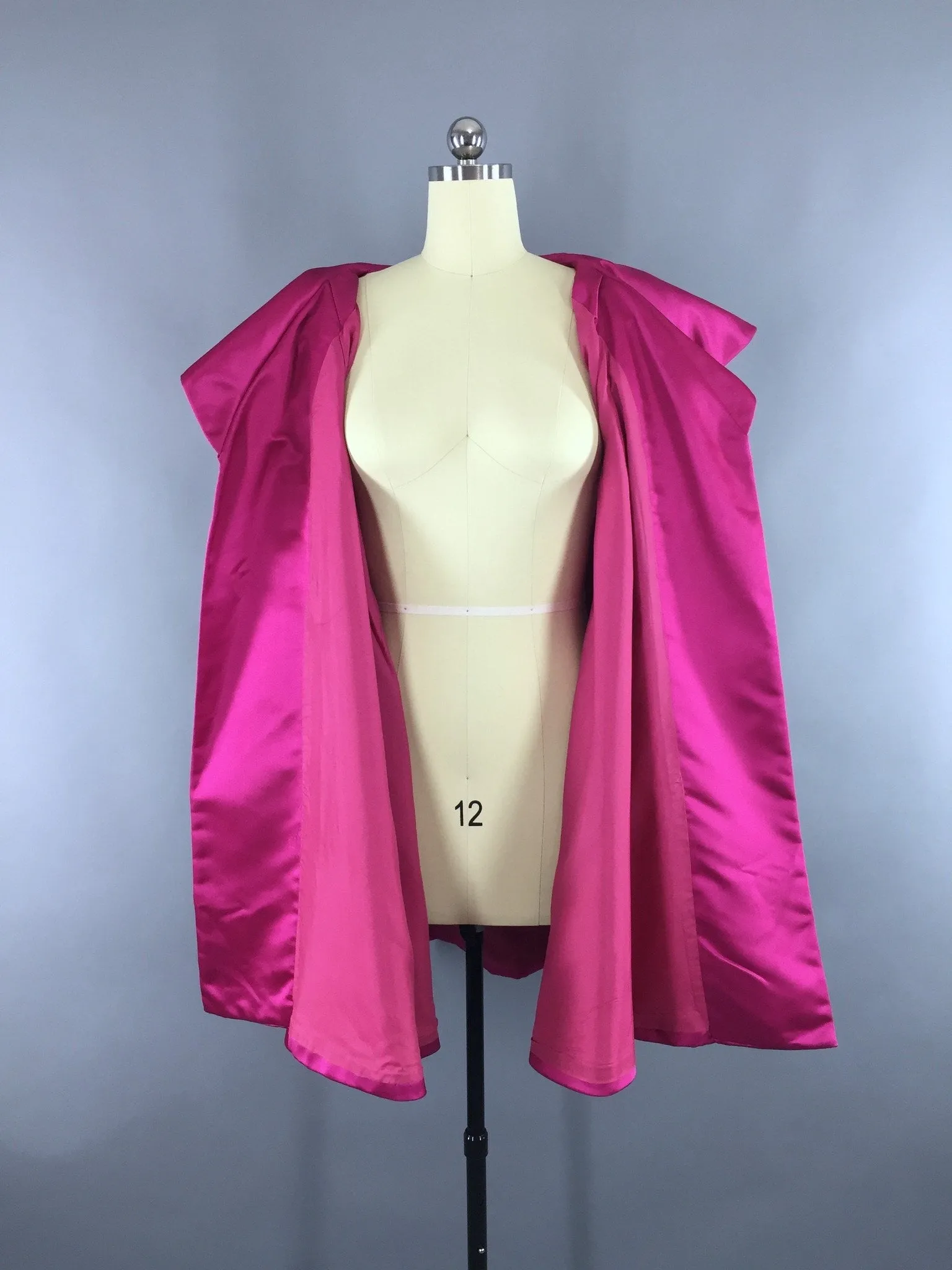 Vintage Morton Myles Pink Satin Swing Coat