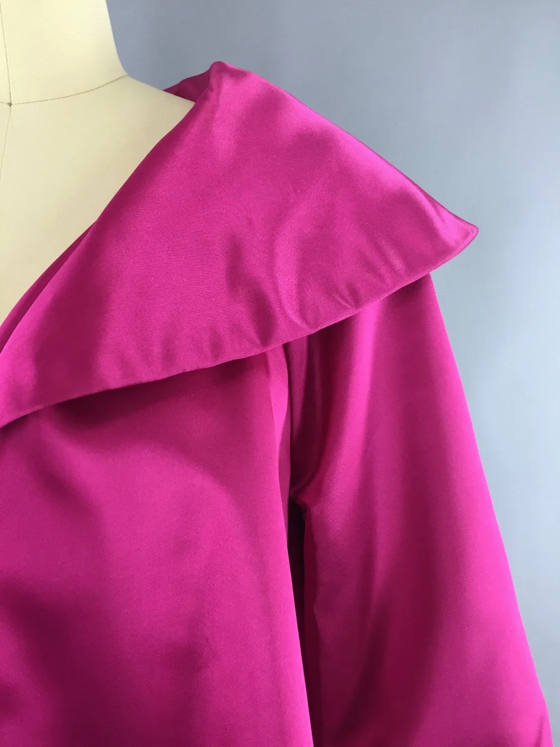 Vintage Morton Myles Pink Satin Swing Coat