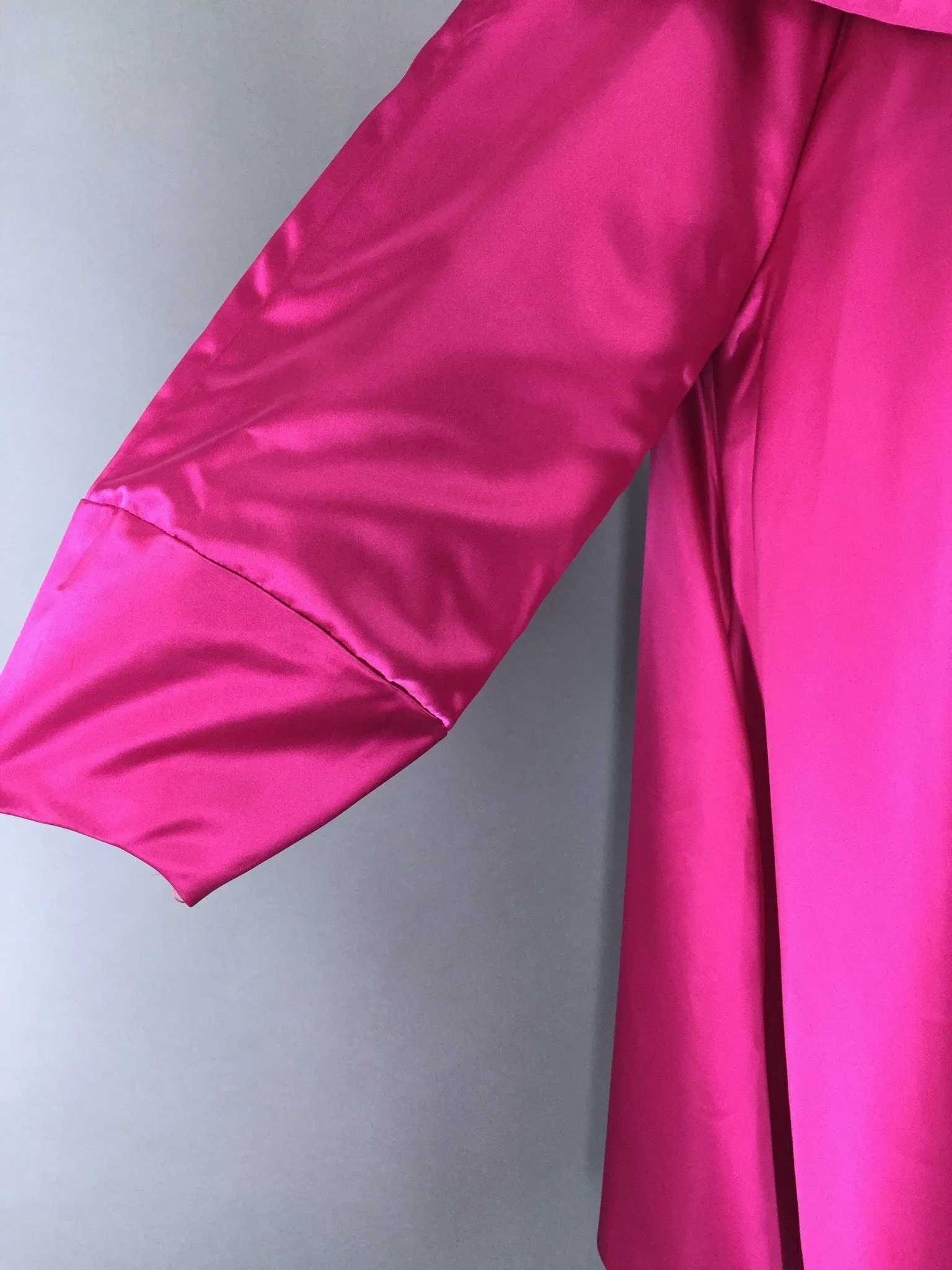 Vintage Morton Myles Pink Satin Swing Coat