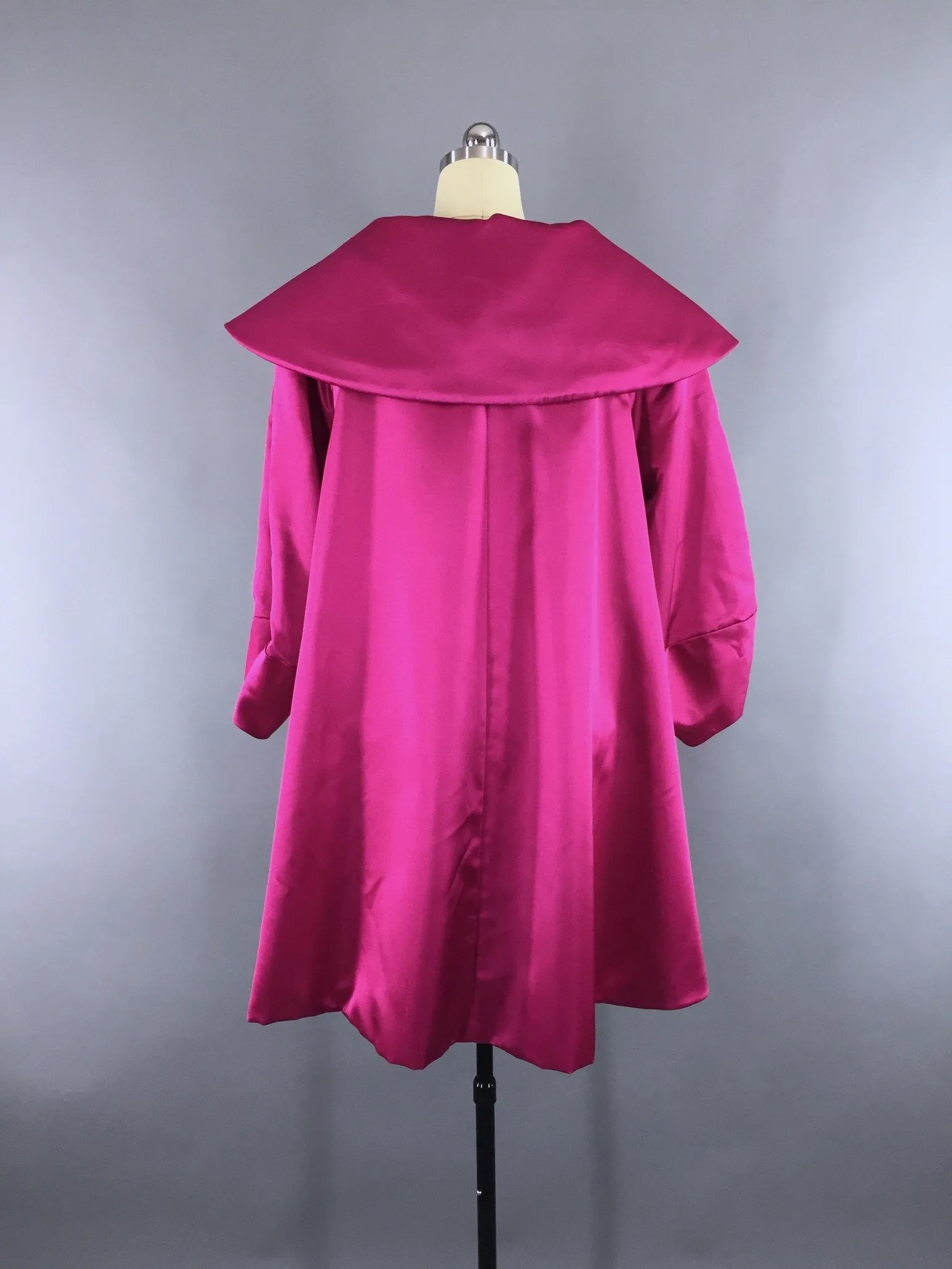 Vintage Morton Myles Pink Satin Swing Coat