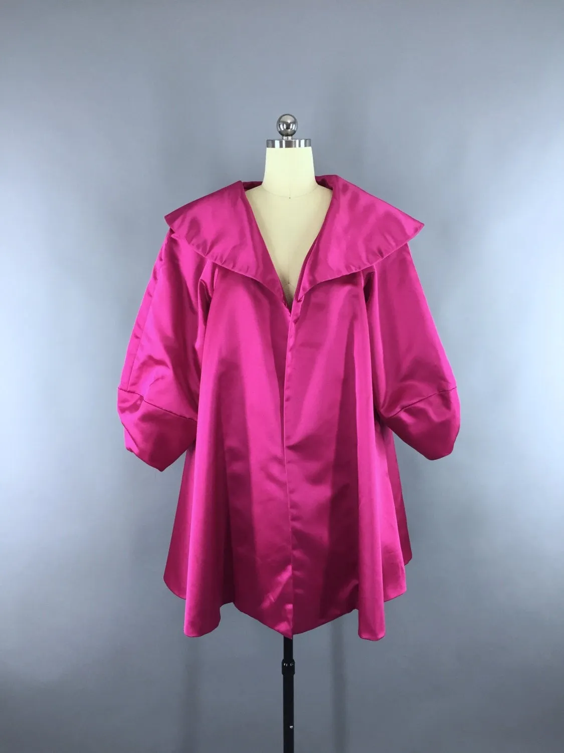 Vintage Morton Myles Pink Satin Swing Coat