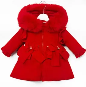 Wee Me Red Puffy coat MYD417R XMAS