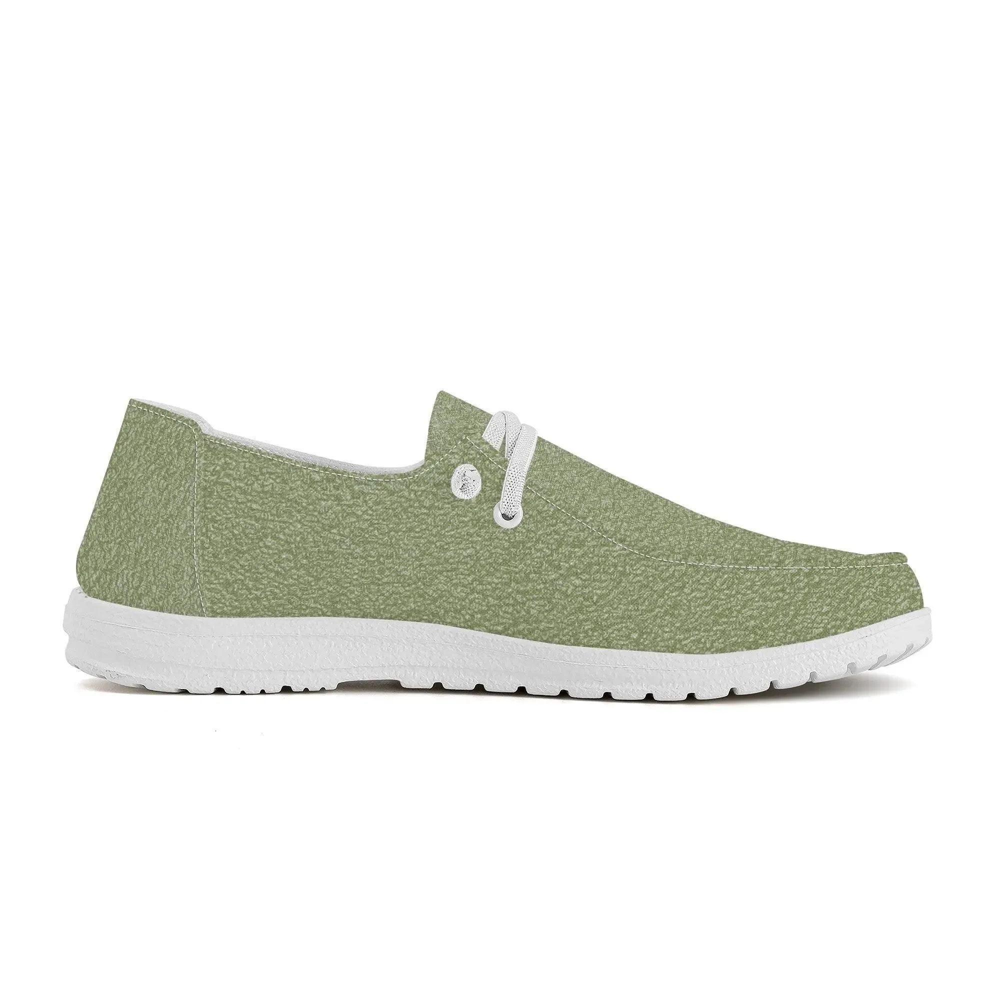 Women Canvas Loafers Slip On - Garden Green