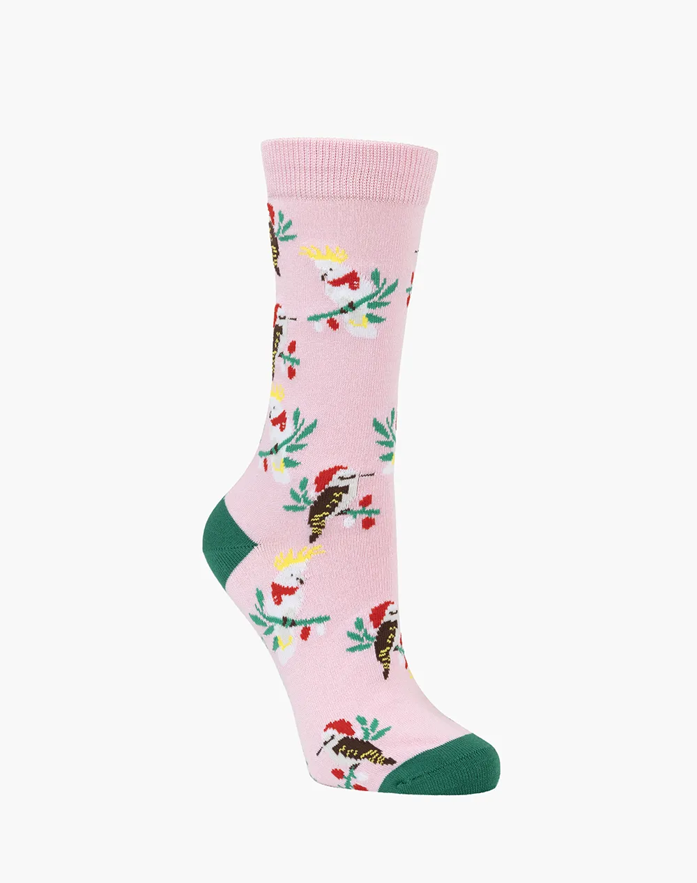 WOMENS AUSSIE XMAS BIRDS BAMBOO SOCK