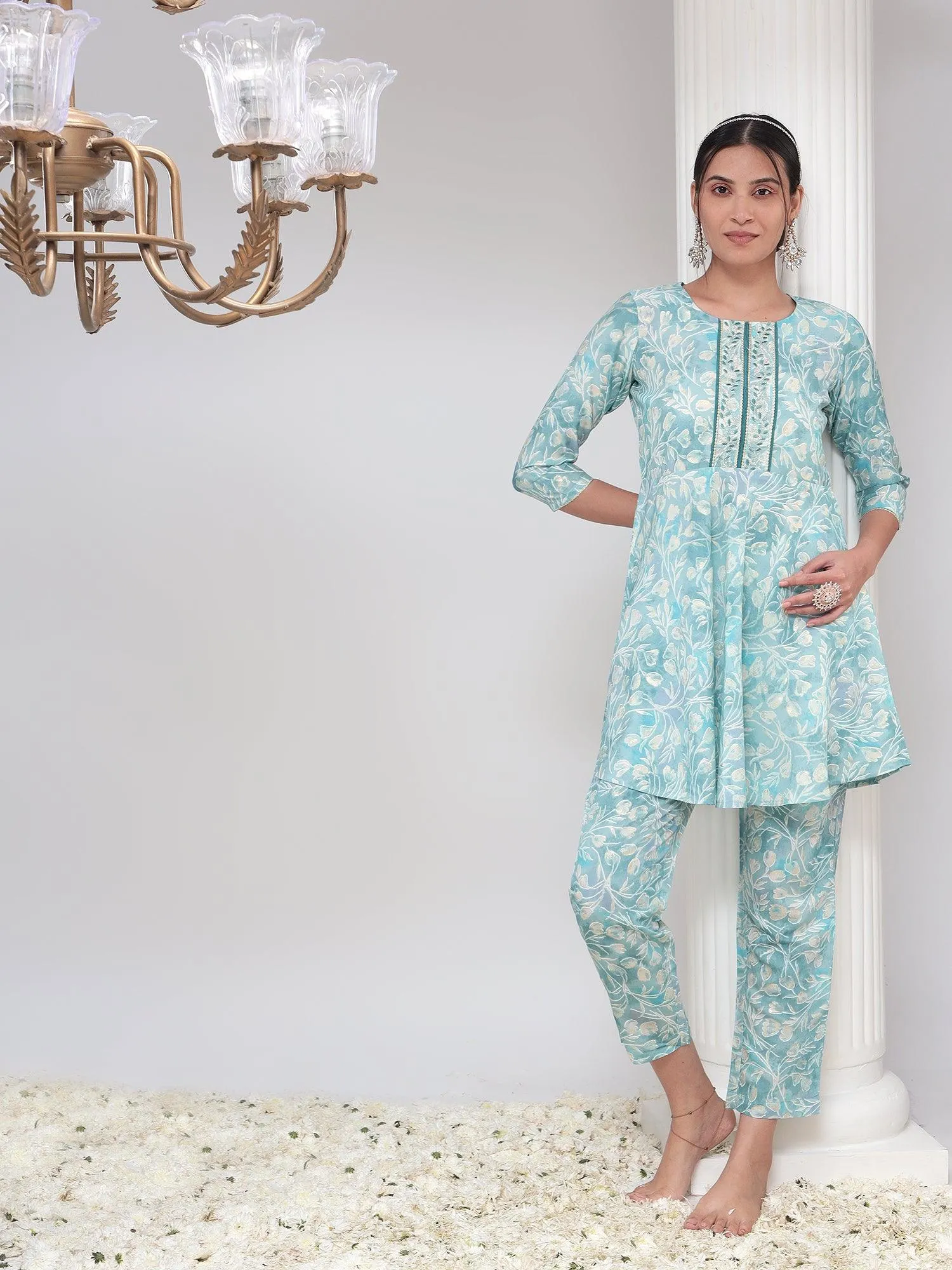 Womens Co-Ord Set Tunic and Trouser Set