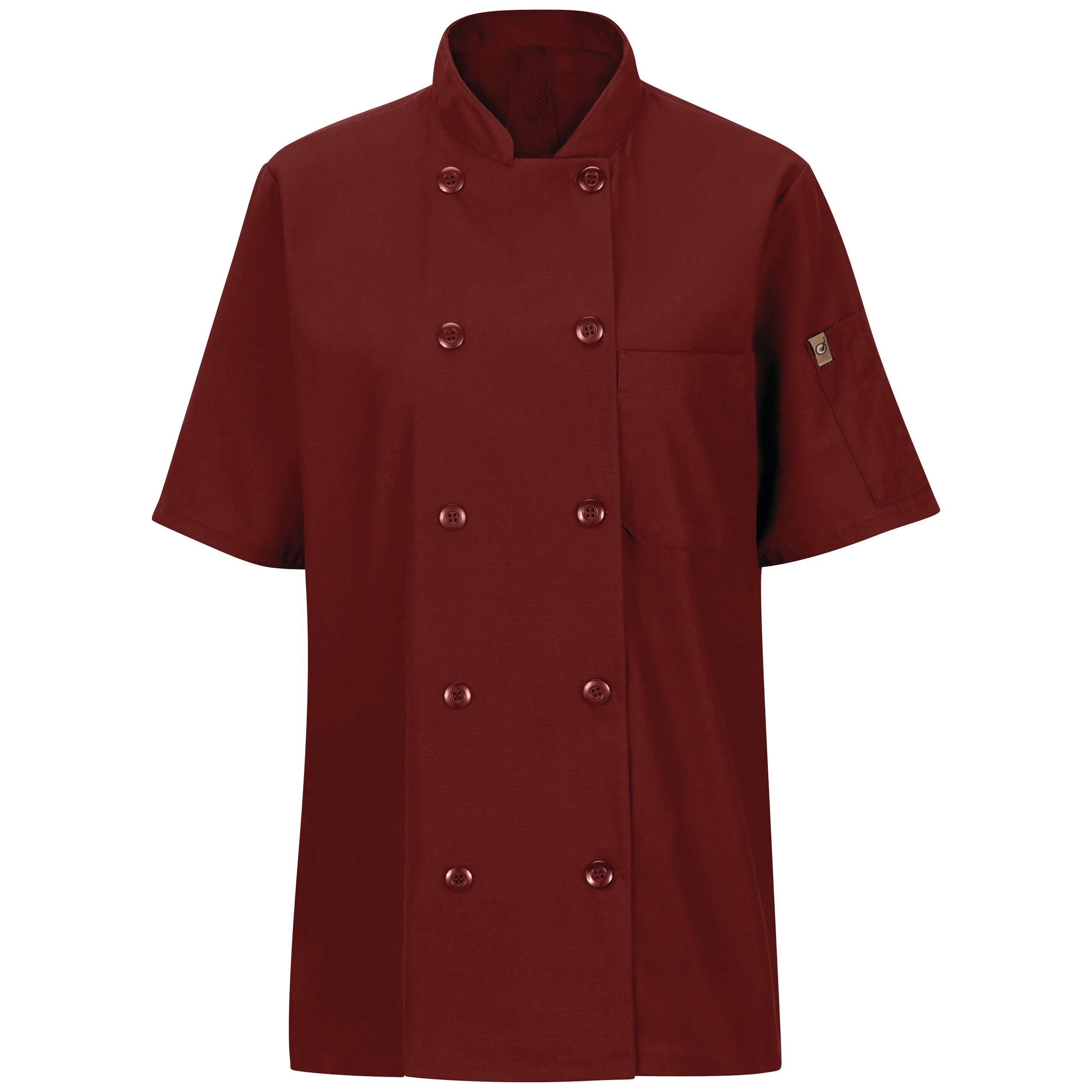 Women's Short Sleeve Chef Coat with OilBlok   MIMIX 045X - Fireball Red