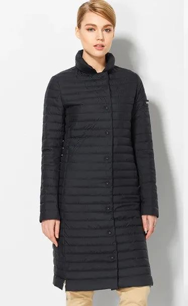 Women's Spring Windproof Cotton-Padded Quilted Long Coat