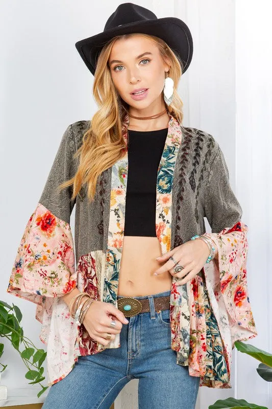 YT101 - MIX PRINT KIMONO